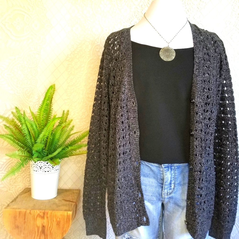 NWT DKNY Open Knit Cardi